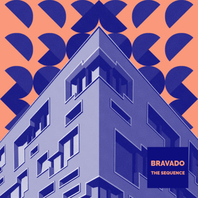 Album Cover Maker for Fusion Beatmakers Featuring a Building Graphic 3571g