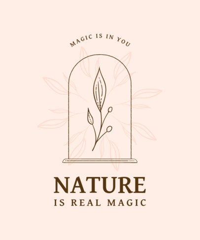 Esoteric-Themed T-Shirt Design Creator Featuring a Plant Icon