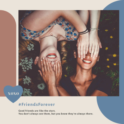 Instagram Post Template Featuring a Friendship Quote