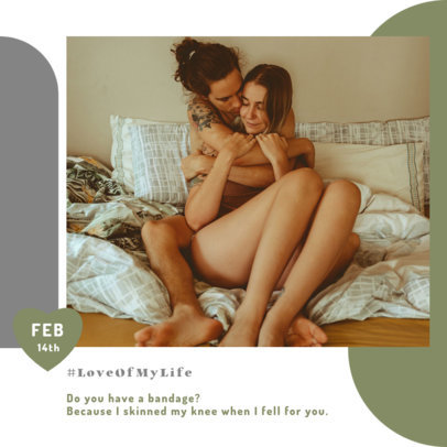 Valentine's Day-Themed Instagram Post Creator with a Love Quote