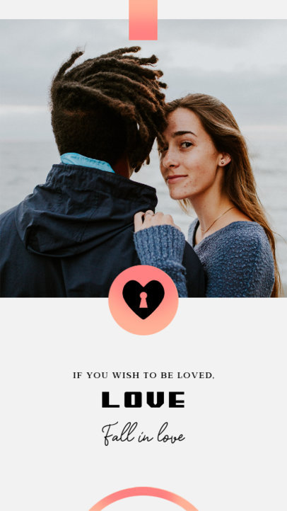 Instagram Story Generator with a Romantic Text