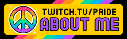 Twitch Panel Design Template with LGBTQ-Themed Sticker Graphics