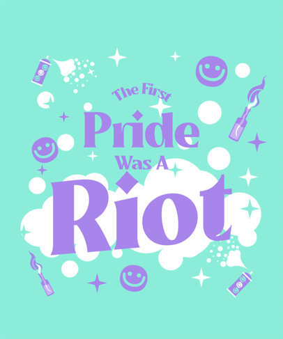 LGBT T-Shirt Design Template Featuring Pride Quotes