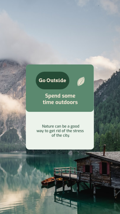 Instagram Story Template Featuring Wellness-Themed Reminders 