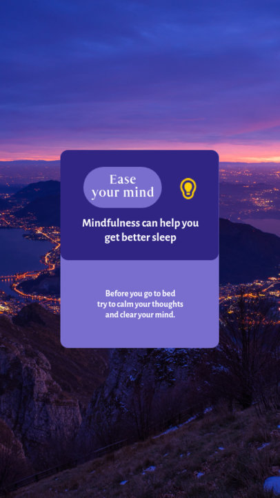 Instagram Story Maker Featuring a Reminder With Wellness Tips 