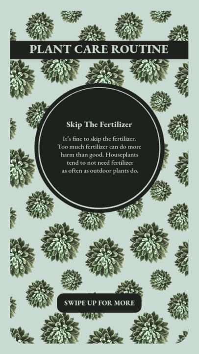 Instagram Story Generator with a Plant Care Routine