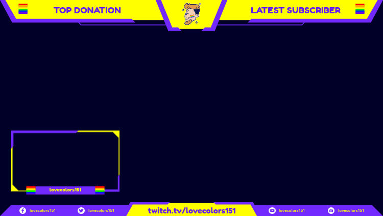 Placeit - Twitch Overlay Maker Featuring LGBTQ Graphics