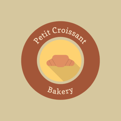 Bakery Logo Creator with a Simple Croissant Icon