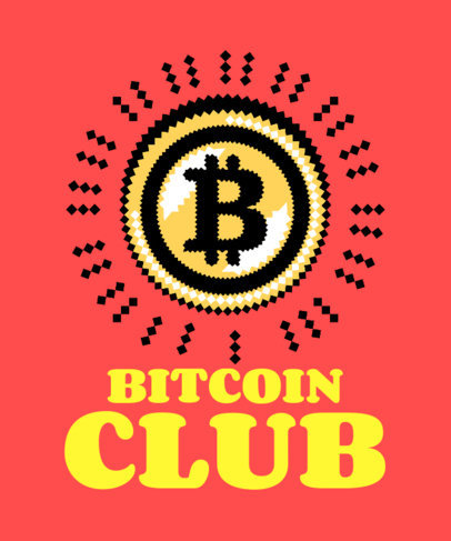 T-Shirt Design Maker Featuring 8-bit-Style Cryptocurrency Graphics 3583