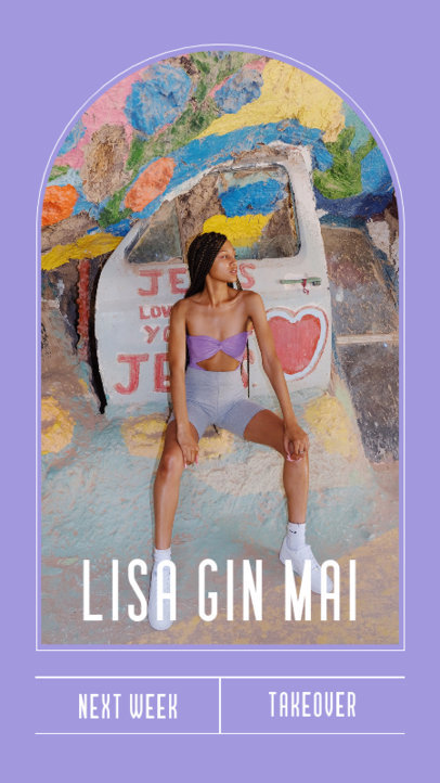 Instagram Story Generator for a Takeover Announcement Featuring a Minimal Aesthetic 