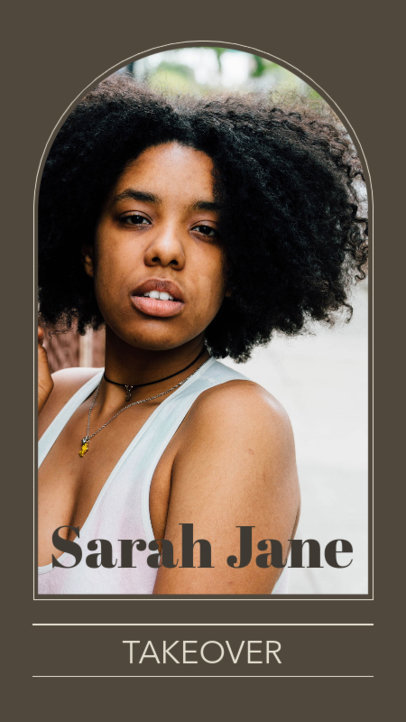 Instagram Story Design Generator for a Takeover Featuring a Minimal Frame