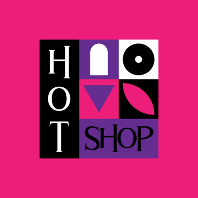 Logo Maker Featuring Abstract Graphics in Tiles