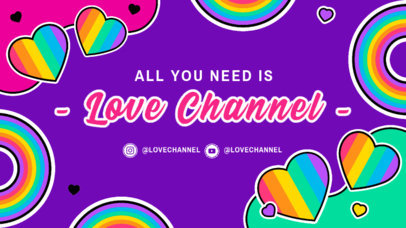 Colorful Twitch Banner Maker Celebrating LGBTQ Pride Month