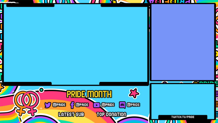 Placeit - LGBT-Themed Twitch Overlay Maker with Groovy Graphics
