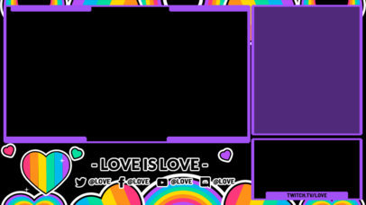 Twitch Overlay Maker with Lovely LGBTQ-Themed Graphics