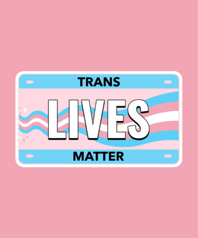 T-Shirt Design Generator with an LGBTQ Pride-Related Quote on a Banner 3595f