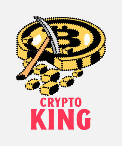 8-bit-Style T-Shirt Design Generator Featuring for Crypto Miners 3583c