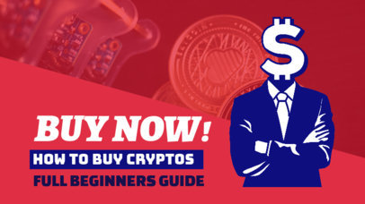 YouTube Thumbnail Design Template For Cryptocurrency Trading Coaches 