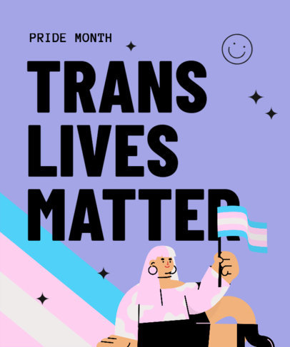 LGBTQ-Themed T-Shirt Design Maker for a Trans Visibility Campaign 3592h