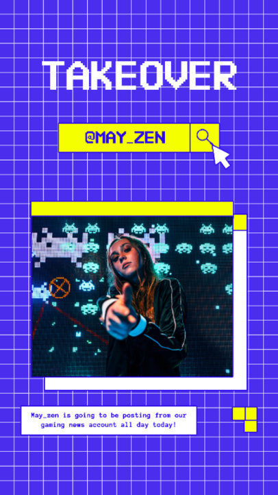 Cybernetic-Themed Instagram Story Design Template for a Takeover