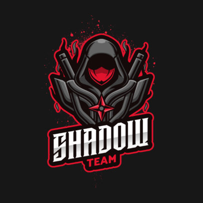 Gaming Logo Generator Featuring a Modern Shadow Ninja 3500c-el1