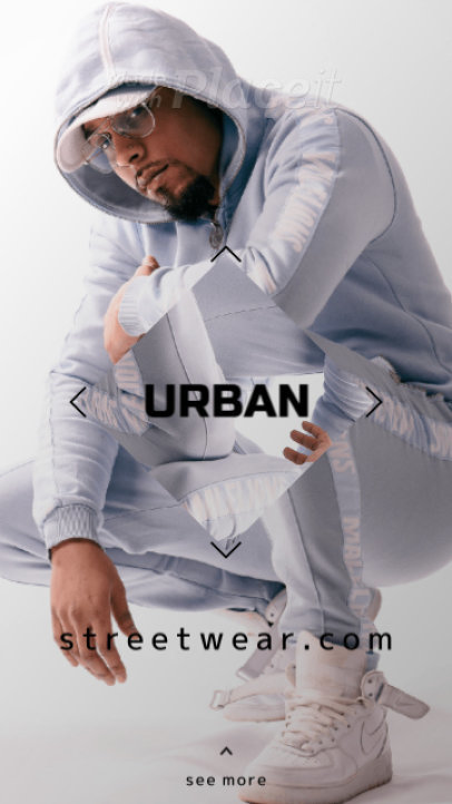Instagram Story Video Template for a Streetwear Brand Ad 1358a 3127-el1