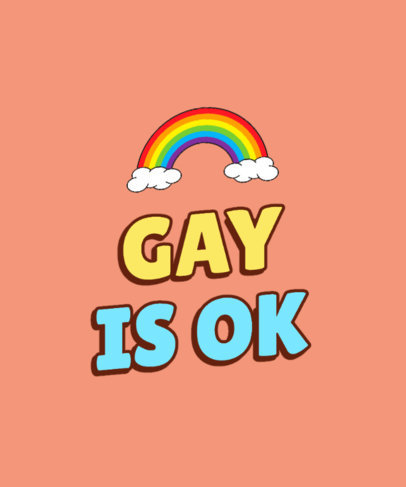 LGBTQ T-Shirt Design Generator with a Pride Rainbow Graphic
