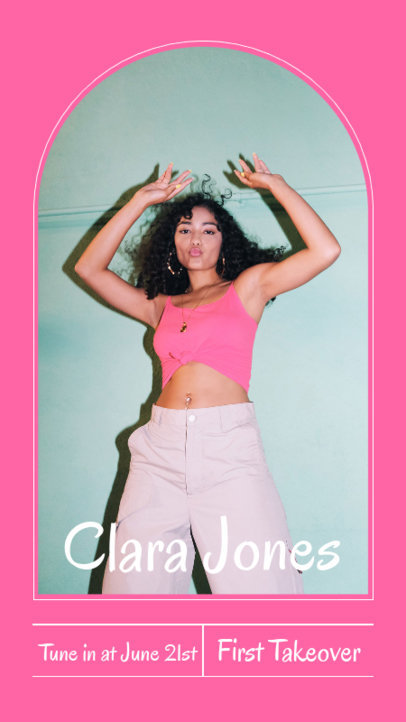 Instagram Story Design Maker for a Social Media Takeover Featuring a Simple Layout 