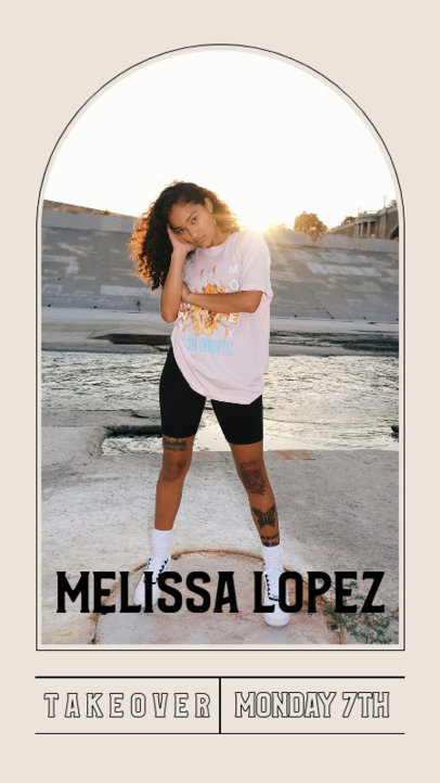 Instagram Story Maker for Takeover Announcements Featuring Minimal Graphics 