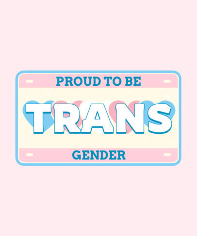 Adorable T-Shirt Design Template with an LGBTQ Pride-Themed Quote