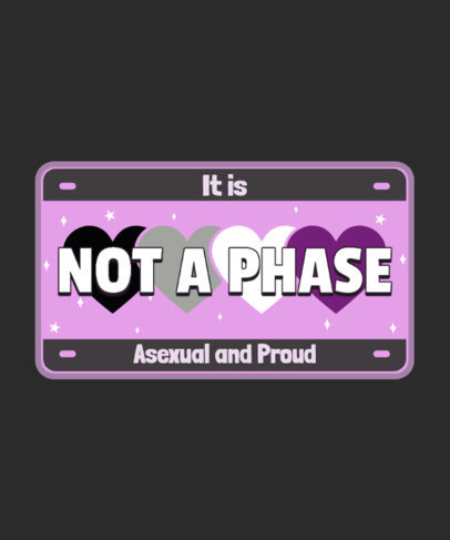 Cool T-Shirt Design Generator with a Proud LGBTQ Quote on a License Plate 3595j