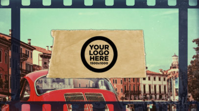 Intro Video Maker Featuring a Vintage Film Aesthetic and a Travel Theme