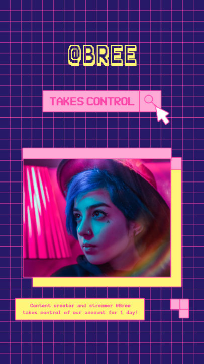 Gaming-Themed Instagram Story Maker to Announce a Streamer's Takeover