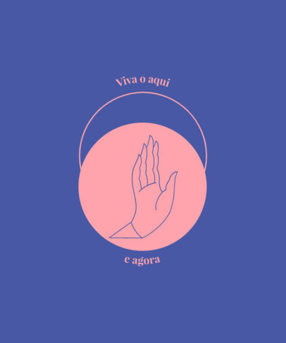 Simple Yoga T-Shirt Design Creator with a Quote in Portuguese