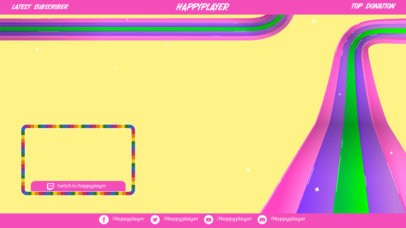 Twitch Overlay Design Generator Featuring a Colorful Webcam Frame 