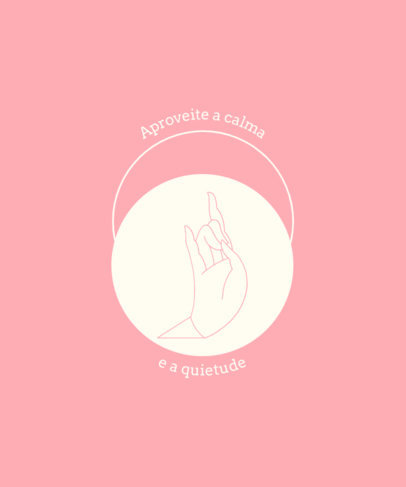 T-Shirt Design Maker with a Calmed Yoga Quote in Portuguese