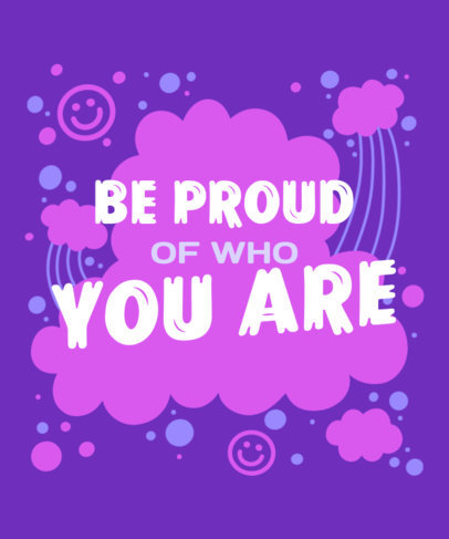 T-Shirt Design Template Featuring an LGBT Quote