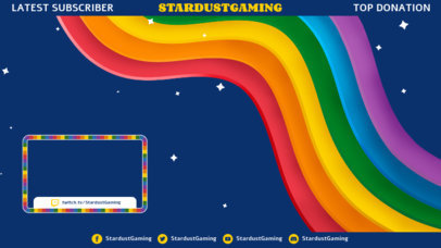 OBS Stream Overlay Generator for Gamers Featuring Rainbow Colors