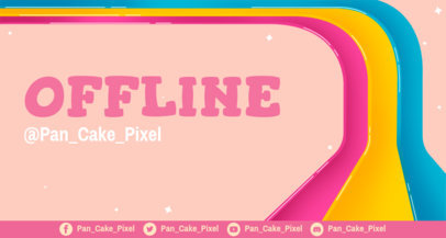 Twitch Offline Banner Maker Featuring LGBTQ Pride Colors and Bold Fonts 