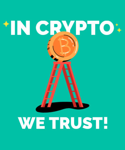 Trading-Themed T-Shirt Design Creator with a Cryptocurrency-Related Graphic