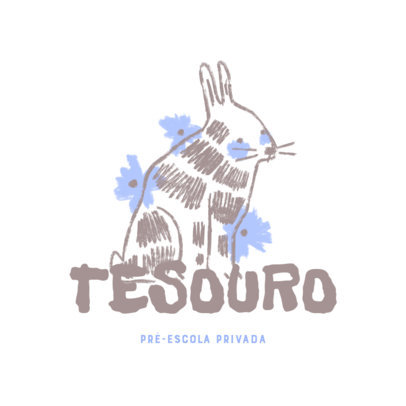 Daycare Logo Maker Featuring a Childish Illustration of a Bunny