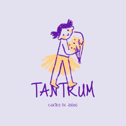 Daycare Logo Generator Featuring an Illustration of a Child