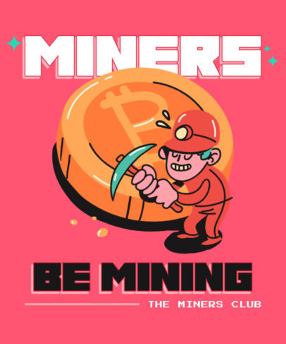 Trading-Themed T-Shirt Design Maker with a Character Mining