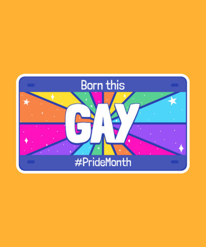 T-Shirt Design Creator with an LGBTQ Pride Quote on a License Plate