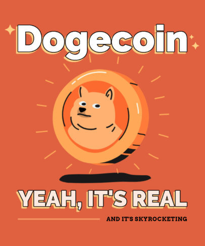 Fun T-Shirt Design Generator with a Dogecoin-Themed Graphic