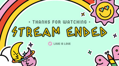 Twitch Overlay Creator with a Rainbow-Colored Sun Graphic for Pride Month 3586h