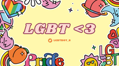 Cool Twitch Banner Creator for an LGBTQ Streamer