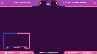 Twitch Overlay Maker with a Webcam Frame for an LGBTQ Gamer