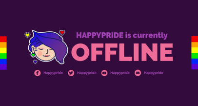 Twitch Offline Banner Maker for an LGBTQ Gamer