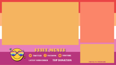 Twitch Overlay Design Maker With an LGBTQ Pride Month Theme 
